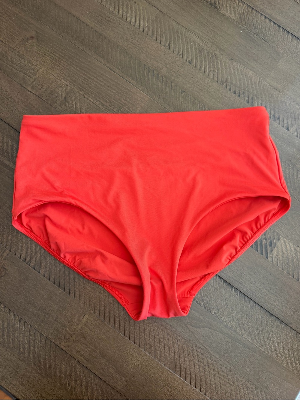 Athleta Coral-Red High Waisted Swim Bottoms Medium
